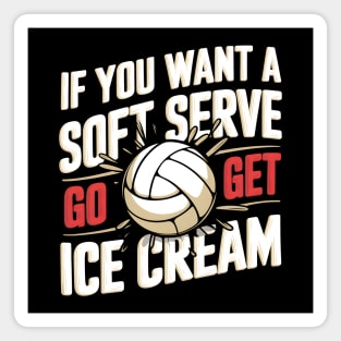 Funny Volleyball Soft Serve Ice Cream Magnet